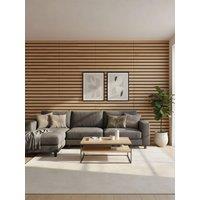 Living And Home 8-Pack Acoustic Wood Slat Wall Panels Light Brown 30Cm X 60Cm