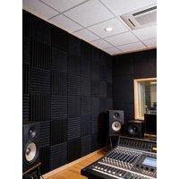Living And Home 12Pcs High-Density Flame-Retardant Acoustic Foam Panels