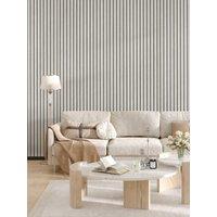 Living And Home Self-Adhesive Wood Grain Stripe Pvc Wallpaper Beige 1000Cm W X 60Cm D