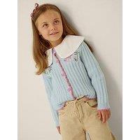Monsoon Girls Blue Butterffly Embroidered Cardigan - Blue