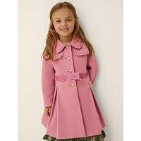 Monsoon Girls Smart Chantelle Contrast Coat - Pink