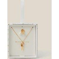 Monsoon Girls Initial Charm Necklace Set - Gold