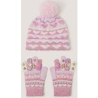Monsoon Girls Unicorn Novelty Hat & Gloves