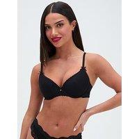Boux Avenue Lydia Cotton Plunge Bra - Black