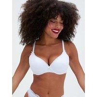 Boux Avenue Lydia Cotton Plunge Bra - White