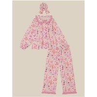 Monsoon Girls Garden Fairies Frill Detail Pyjamas - Pink