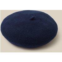 Monsoon Girls Velvet Bow Beret - Navy