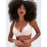 Boux Avenue Lydia Cotton Plunge Bra - Blush Pink