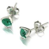 Moissanite 9Ct White Gold 5.0Mm Verde Brillante Moissanite Stud Earrings Total 1.00Ct