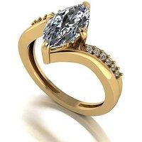 Moissanite 9Ct Yellow Gold Lady Lynsey 2.10Ct Marquise Moissanite Ring