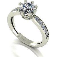 Moissanite 9Ct White Gold 1.50Ct Total Moissanite Solitaire Ring