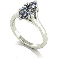 Moissanite 9Ct White Gold 2.00Ct Eq Marquise Moissanite Ring