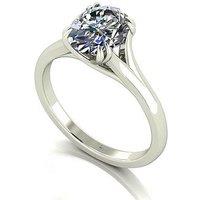 Moissanite 9Ct White Gold 2.10Ct Eq Oval Moissanite Ring