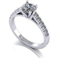 Moissanite Platinum 1.00Ct Total Moissanite Solitaire Ring