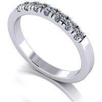 Moissanite Platinum 0.33Ct Total Moissanite Band Ring