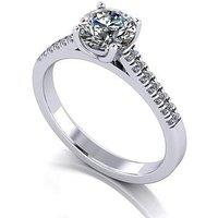 Moissanite Platinum 1.15Ct Total Moissanite Solitaire Ring