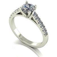 Moissanite 9Ct White Gold 1.00Ct Total Moissanite Solitaire Ring