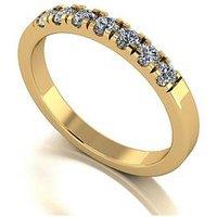 Moissanite 9Ct Yellow Gold 0.50Ct Total Moissanite Band Ring