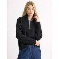 Albaray Half Zip Jumper - Black