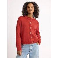 Albaray Crew Neck Cardigan - Red