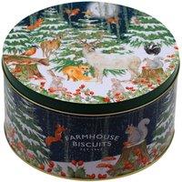Woodland Scene Re-Usable Cake Tin Of Assorted Oat Flips - 500G