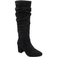 Ravel Farley Block Heel Slouch Knee Boot - Black
