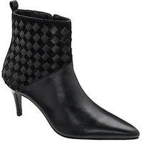 Ravel Bosley Woven Detail Ankle Boot - Black