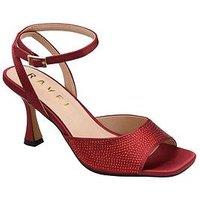 Ravel Holms Sparkle Square Toe Heeled Sandal - Burgundy