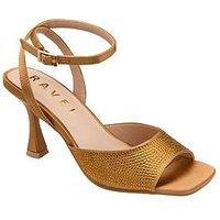 Ravel Holms Sparkle Square Toe Heeled Sandal - Autumn Gold