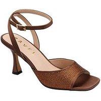 Ravel Holms Sparkle Square Toe Heeled Sandal - Brown