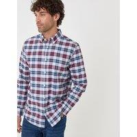 Threadbare Regular Fit Cotton Oxford Shirt In Red Check