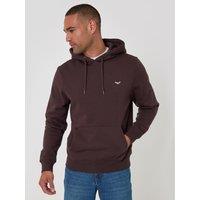 Threadbare Cotton Rich Overhead Hoodie In Brown