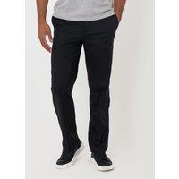 Threadbare Mens Straight Fit Stretch Trousers - Black