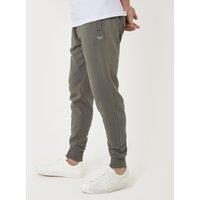 Threadbare Mens Regular Fit Cotton-Rich Jogging Bottoms - Dark Sage