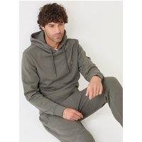 Threadbare Mens Cotton-Rich Overhead Hoodie With Kangaroo Pocket - Dark Sage