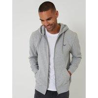 Threadbare Cotton Rich Zip Through Hoodie In Grey Marl
