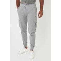 Threadbare Regular Fit Cotton Rich Cargo Joggers In Grey Marl