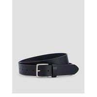 Gant Mens Premium Buffalo Leather Branded Buckle Belt - Black