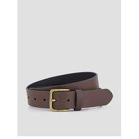 Gant Mens Buffalo Leather Branded Buckle Adjustable Belt - Brown