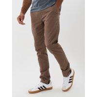 Threadbare Mens Slim Fit Stretch Cargo Trousers - Mushroom Brown