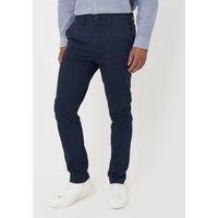 Threadbare Mens Slim Fit Stretch Cargo Trousers - Navy