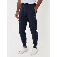 Threadbare Regular Fit Cotton Rich Cargo Joggers In Navy