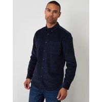 Threadbare Mens Regular Fit Corduroy Shirt - Navy