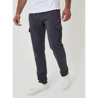 Threadbare Cotton Rich Cargo Joggers In Charcoal