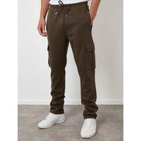 Threadbare Cotton Rich Cargo Joggers In Khaki