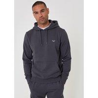 Threadbare Cotton Rich Overhead Hoodie In Charcoal