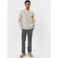 Threadbare Mens Straight Fit Drawcord Trousers - Grey