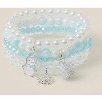 Monsoon Girls 4 Pack Snow Day Beaded Bracelets - Blue