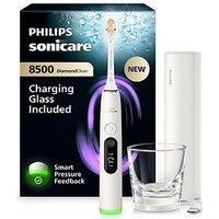 Philips Sonicare Next-Generation Diamondclean 8500 Electric Toothbrush - Smart Pressure Feedback, 18 Settings, Powder White, Hx8513/11
