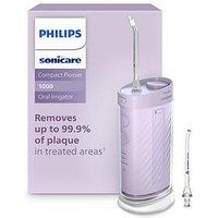 Philips Sonicare Compact Flosser 1000 - Portable Water Flosser With 3 Flossing Modes, Ipx7 Waterproof Oral Irrigator, Travel Friendly, Purple, Hx3333/23